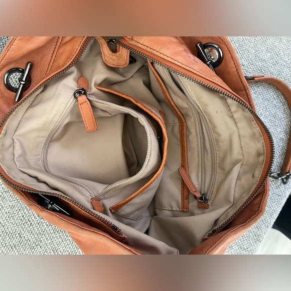 Adolfo Dominguez Brown and Tan Shoulder Bag - Picture 8 of 16